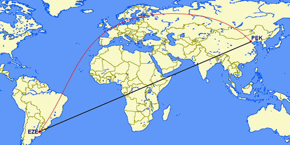 What is the shortest flight route between two points on earth? - Quora