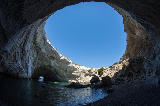 Greece Milos Sykia sea cave siete_vidas shutterstock_296306021