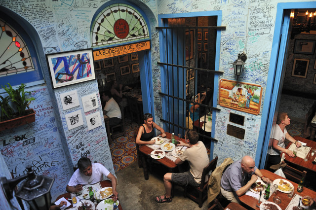 Cuba Havana Hemingway La Bodeguita del Medio T photography shutterstock_209254996