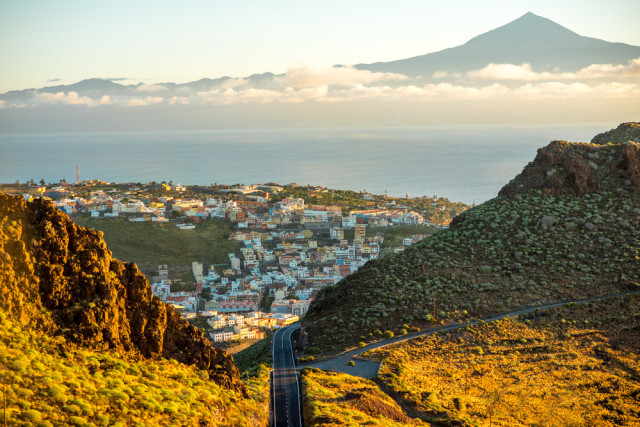 Spain Canary Islands La Gomera overview of San Sebastián RossHelen shutterstock_382189558