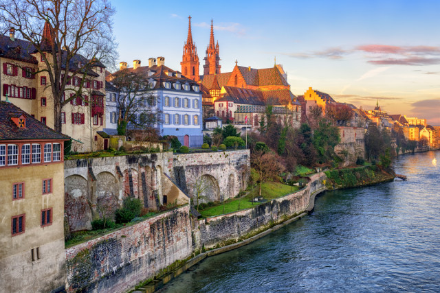 Switzerland Basel Old Town Rhine River Boris Stroujko shutterstock_358181183