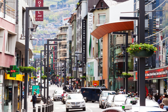 Andorra la Vella commercial street Iakov Filimonov shutterstock_139169912