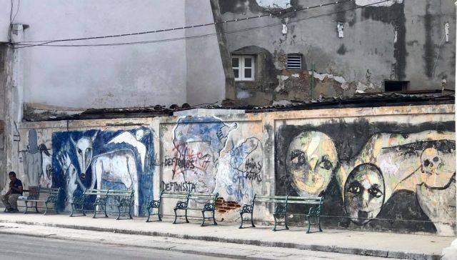 L2F Mar 17 pic Cuba Havana street art Paseo del Prado triptych