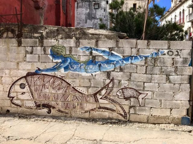 L2F Mar 17 pic Cuba Havana street art woman with fish