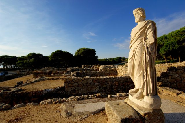 L2F Mar 17 pic Spain Catalonia Girona Empuries Asklepius statue shutterstock_558174775