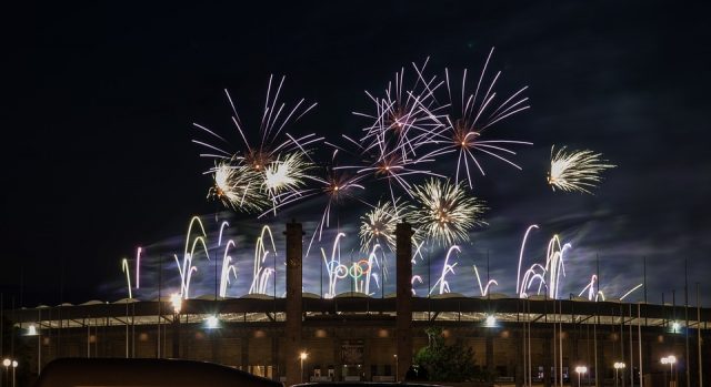 Berlin Pyronale Event Olympic Stadium Fireworks