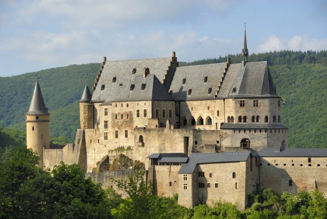 Castle in the city of Vianden in Luxembourg