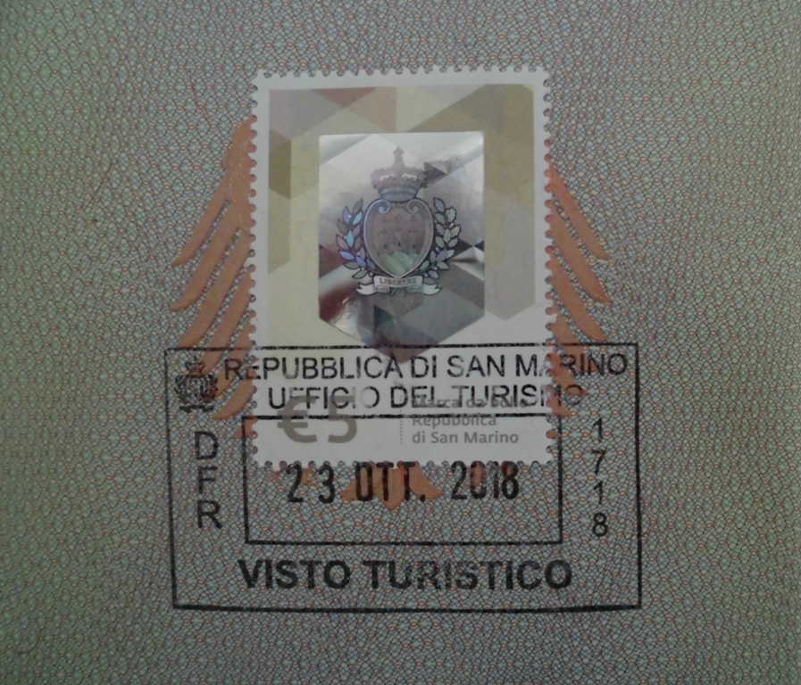 L2F Dec 18 pic San Marino passport stamp