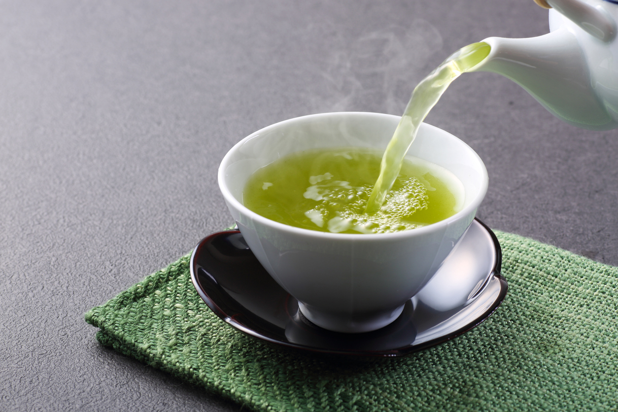 This is a photograph of Japanese green tea