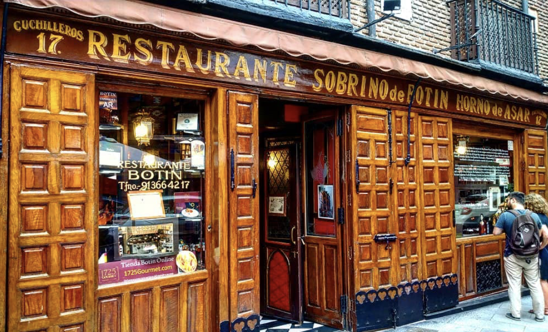 L2F Sep 20 Spain Madrid historic restaurants Mesón Sobrino de Botín