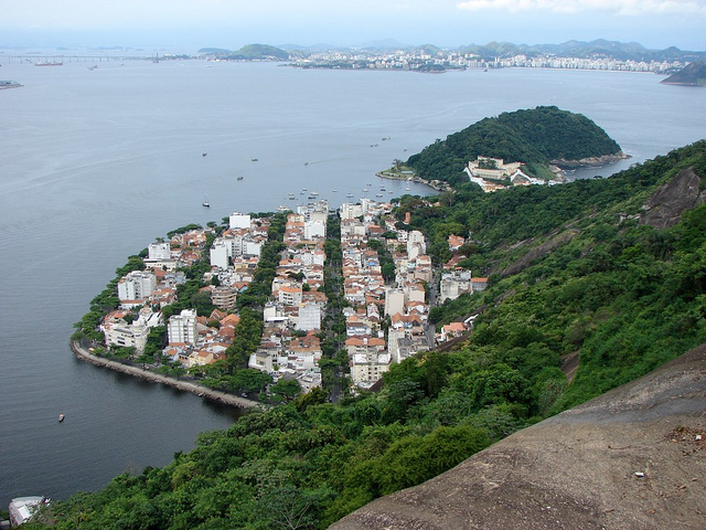 Neighborhood of urca in rio de janeiro seen from the top of the hill of urca  Stock Photo - Alamy