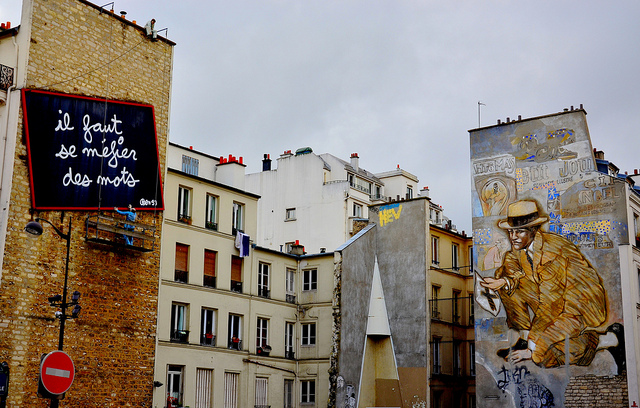 Déco mural rue de belleville à Paris 20è
